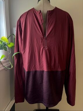 LULULEMON collarless running 1/2 zip